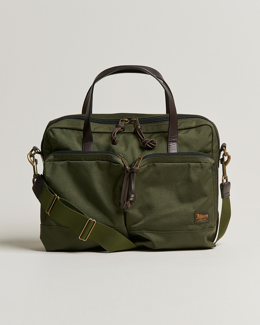 Herre | Filson Dryden Cordura Nylon Briefcase Otter Green | Filson | Dryden Cordura Nylon Briefcase Otter Green