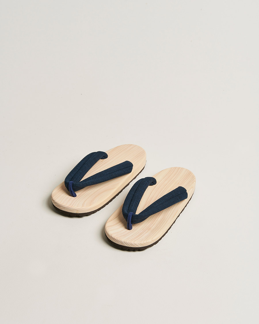 Herre |  | Beams Japan | Wooden Geta Sandals Navy