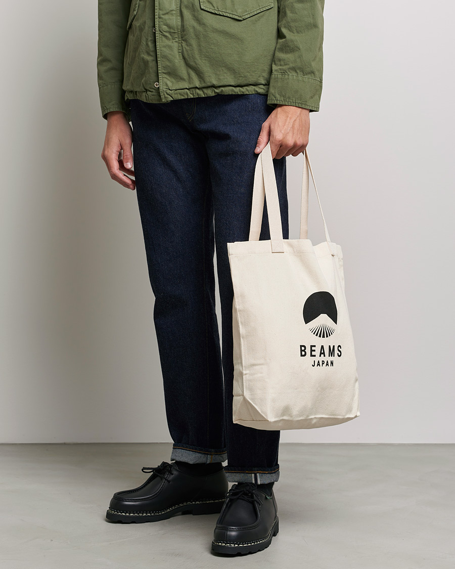 Herre | Assesoarer | Beams Japan | x Evergreen Works Tote Bag White/Black