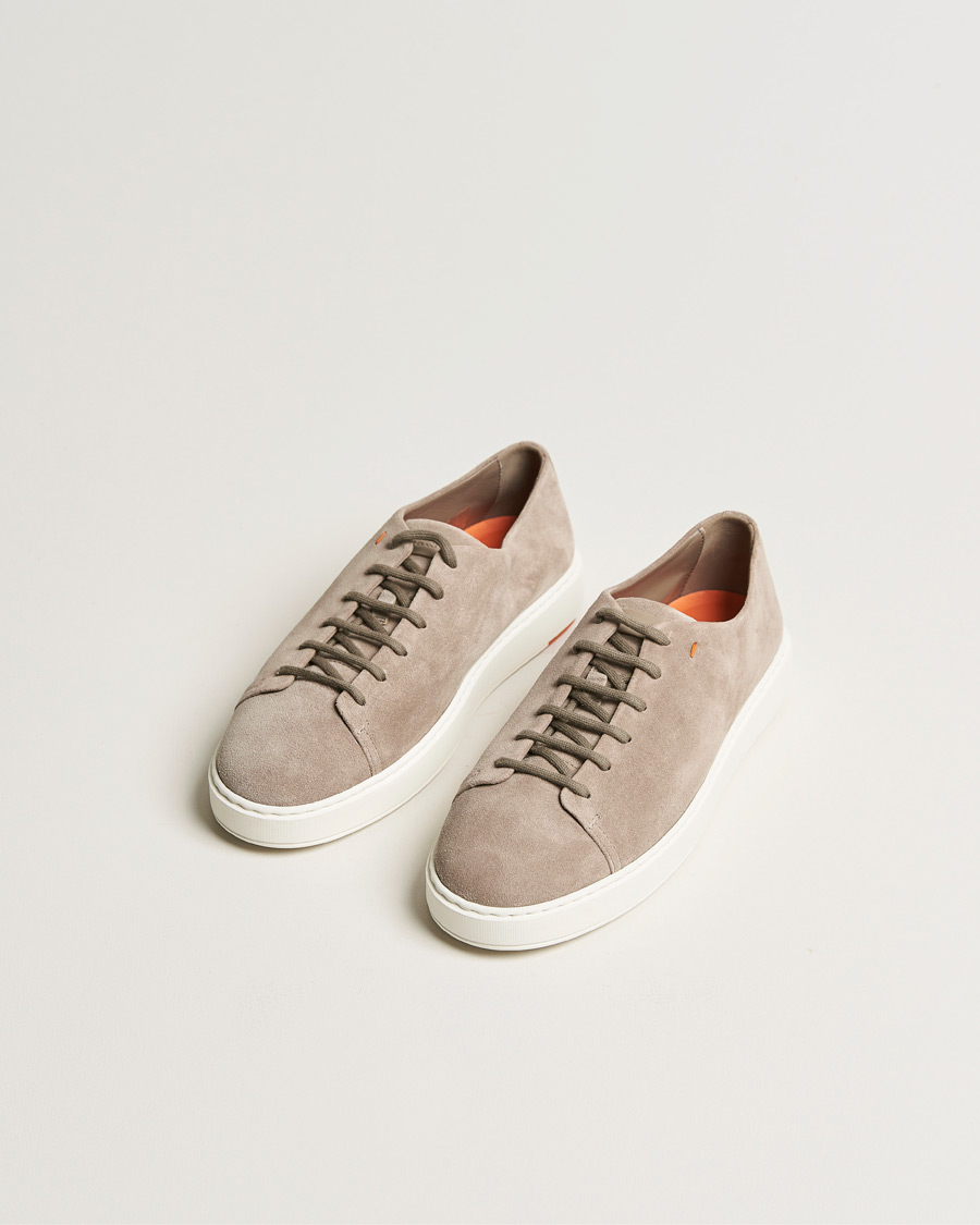 Herre | Santoni Cleanic Sneakers Beige Suede | Santoni | Cleanic Sneakers Beige Suede