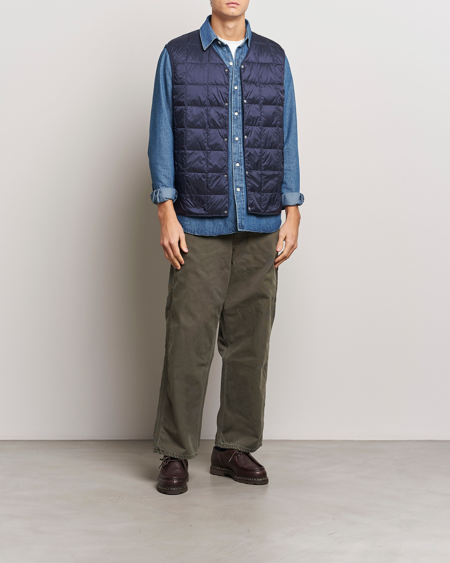 Herre | Jakker | TAION | V-Neck Lightweight Down Vest Navy