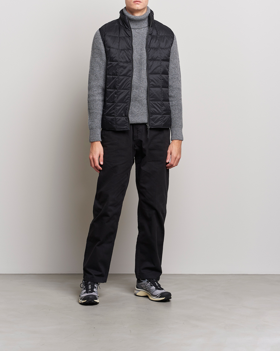 Herre | Jakker | TAION | High Neck Full Zip Lightweight Down Vest Black