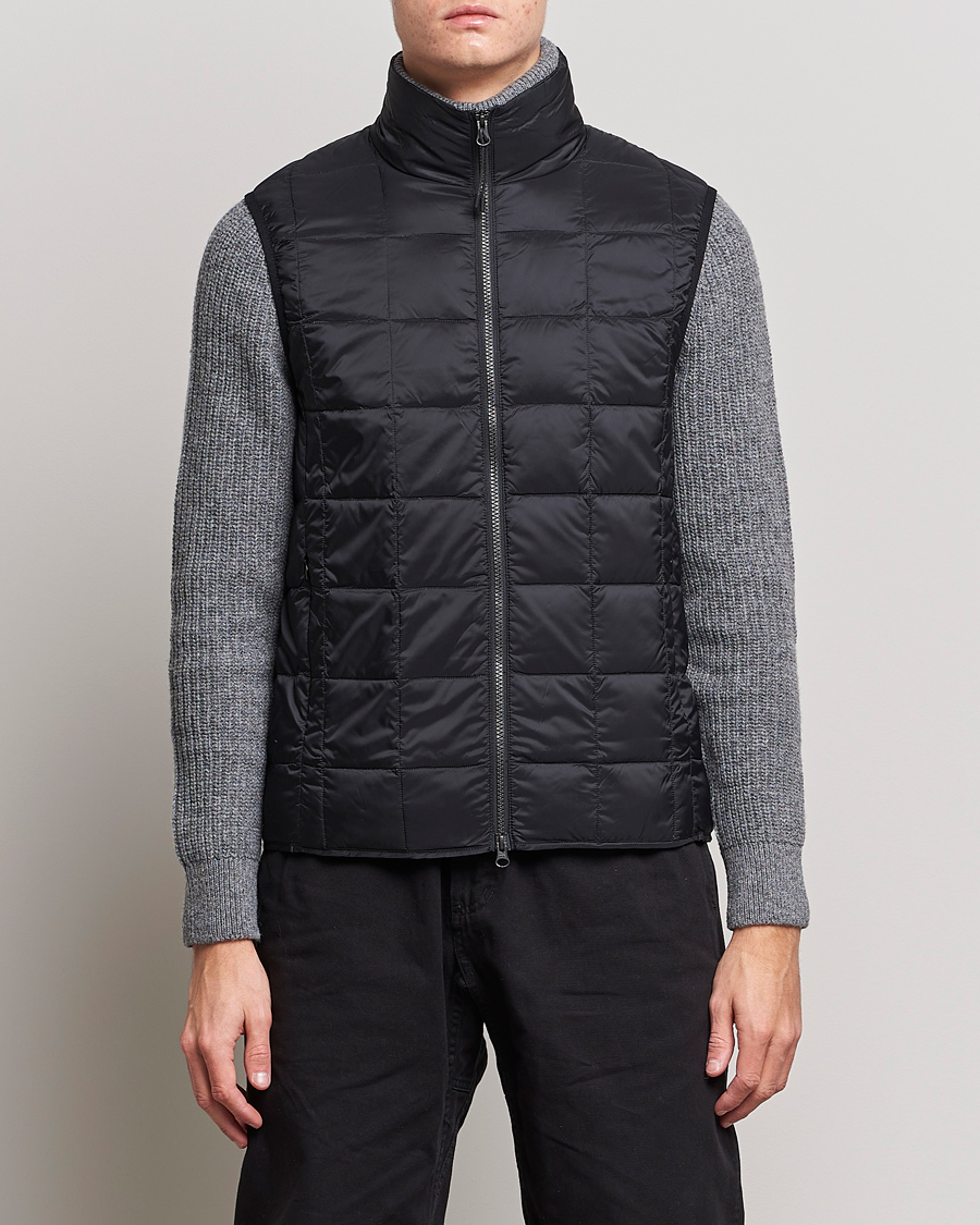 Herre | Jakker | TAION | High Neck Full Zip Lightweight Down Vest Black