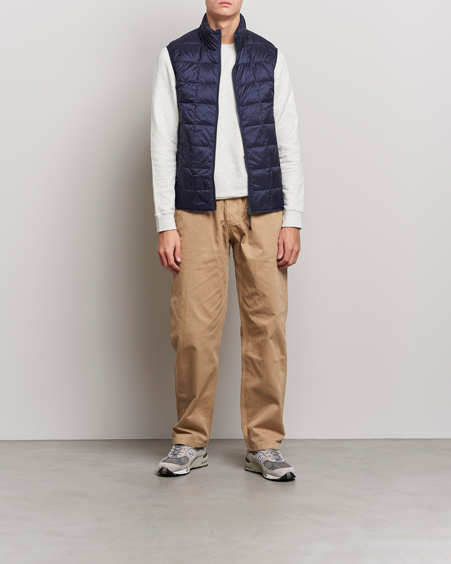 Herre | Jakker | TAION | High Neck Full Zip Lightweight Down Vest Navy