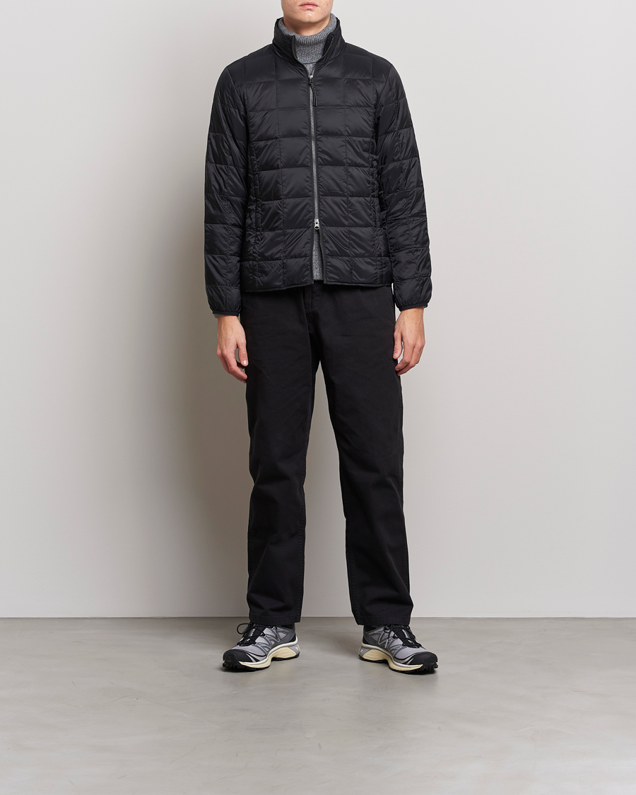 Herre | Jakker | TAION | High Neck Full Zip Lightweight Down Jacket Black