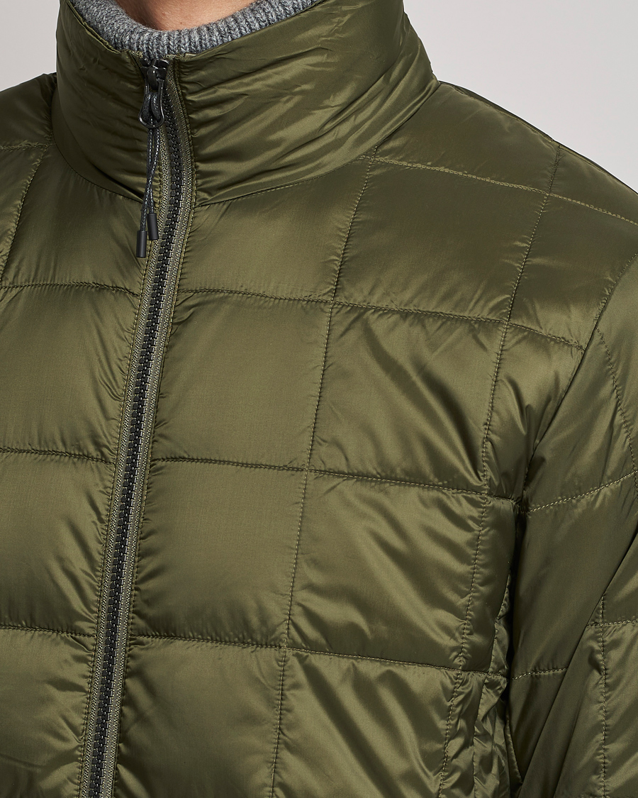 Herre | Jakker | TAION | High Neck Full Zip Lightweight Down Jacket Dark Olive