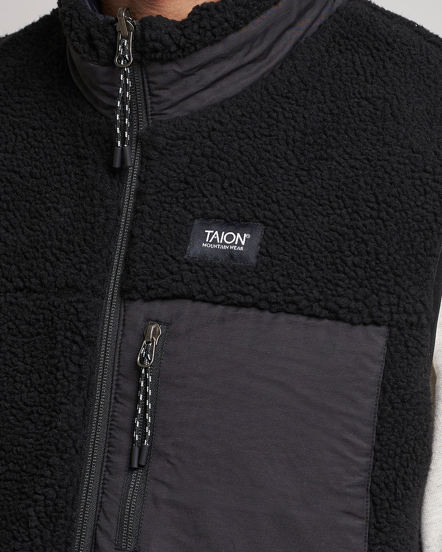 Herre | Jakker | TAION | Reversible Fleece Vest Black/Black