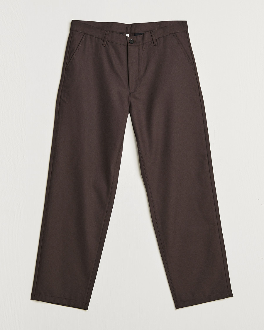 Herre |  | Sunflower | Soft Wool Trousers Brown
