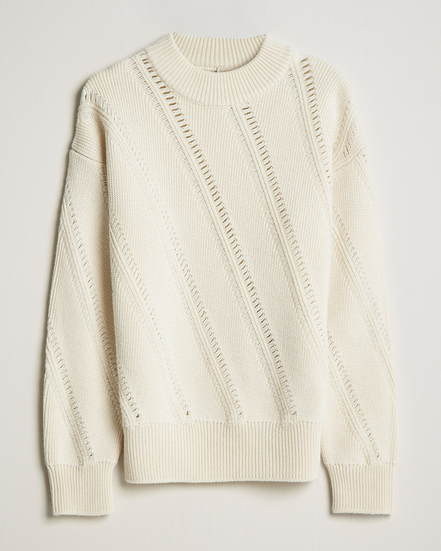 Herre | Gensere | Sunflower | Pietro Knitted Sweater Off White
