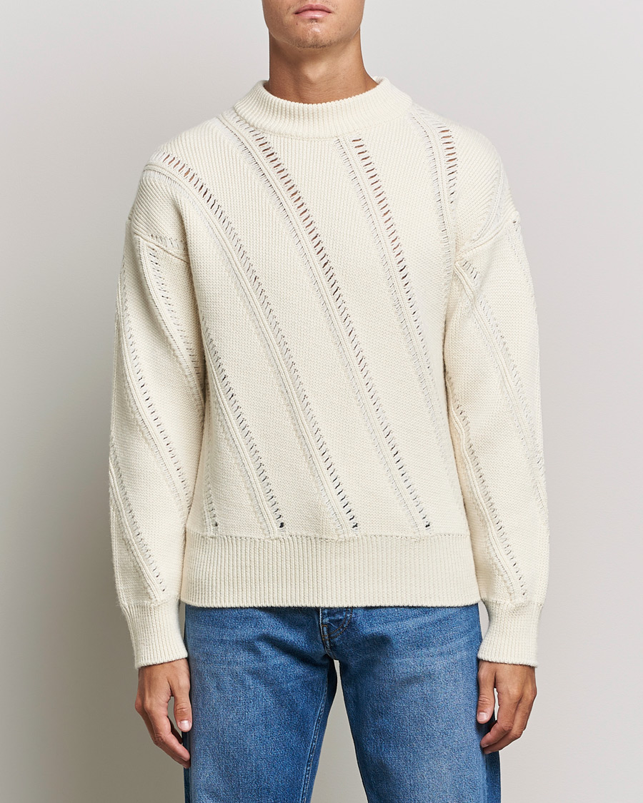 Herre | Gensere | Sunflower | Pietro Knitted Sweater Off White