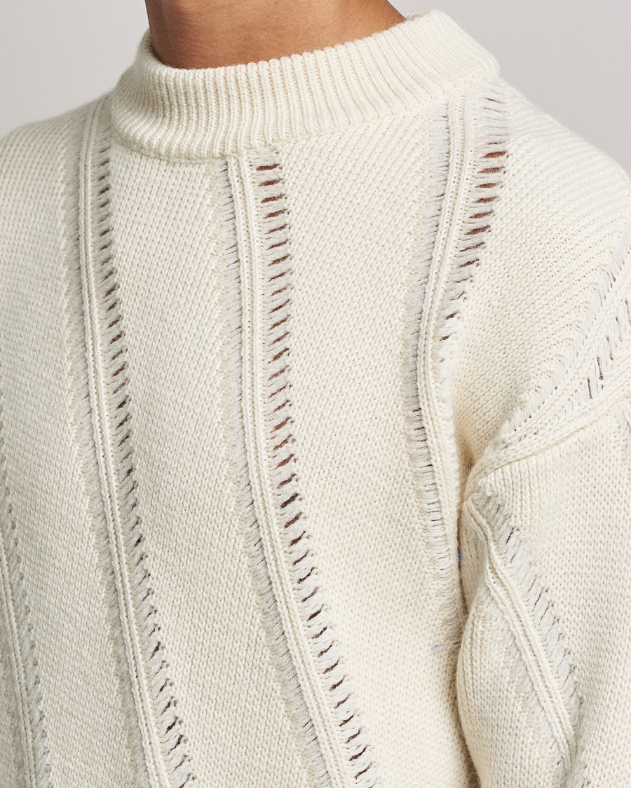 Herre | Gensere | Sunflower | Pietro Knitted Sweater Off White