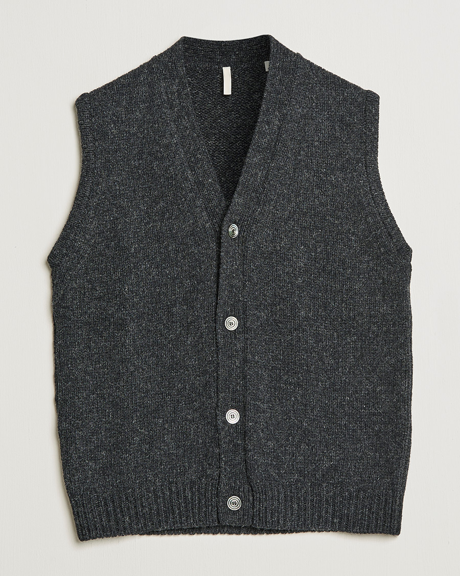 Herre | Gensere | Sunflower | Steven Knit Vest Dark Grey