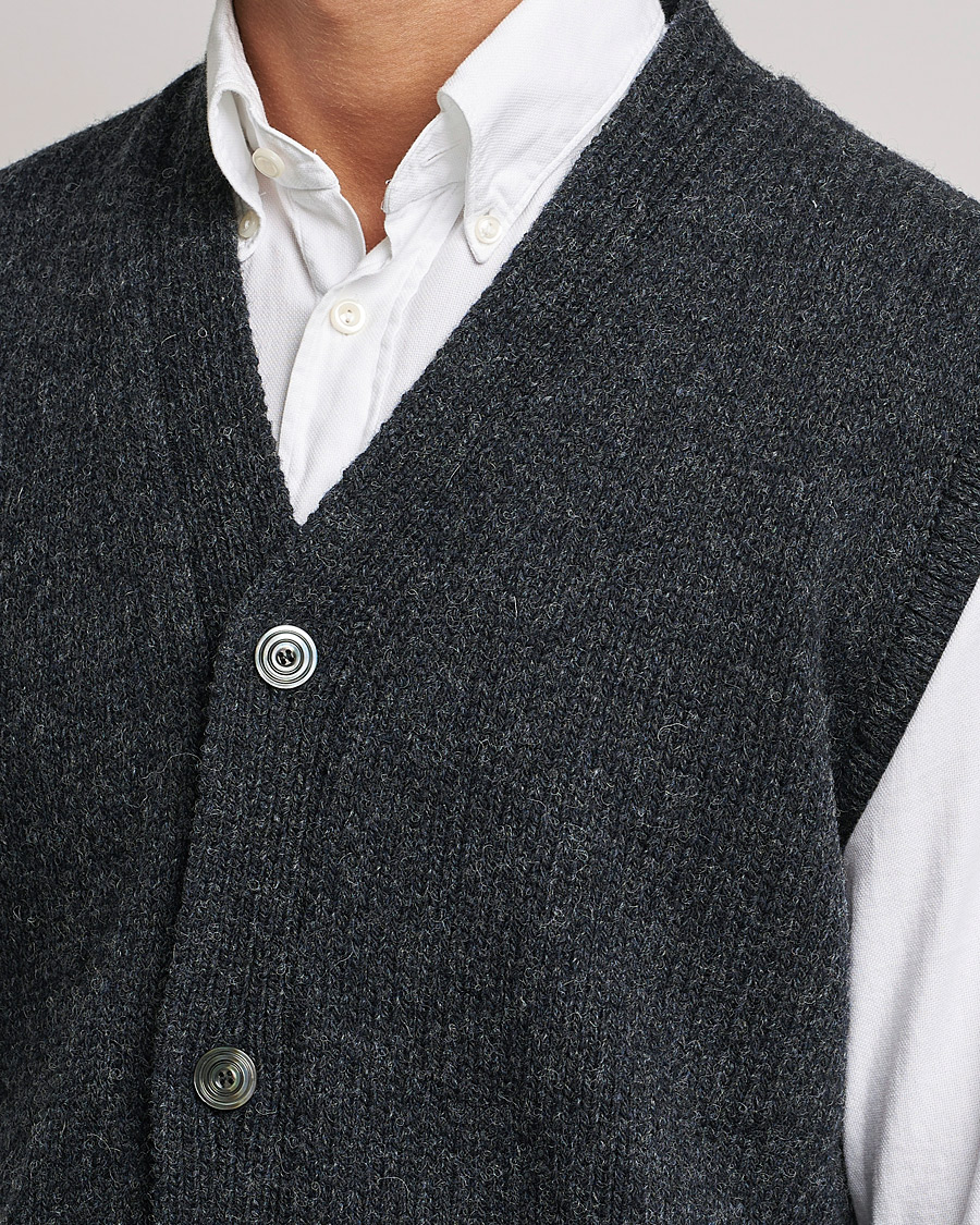 Herre | Gensere | Sunflower | Steven Knit Vest Dark Grey