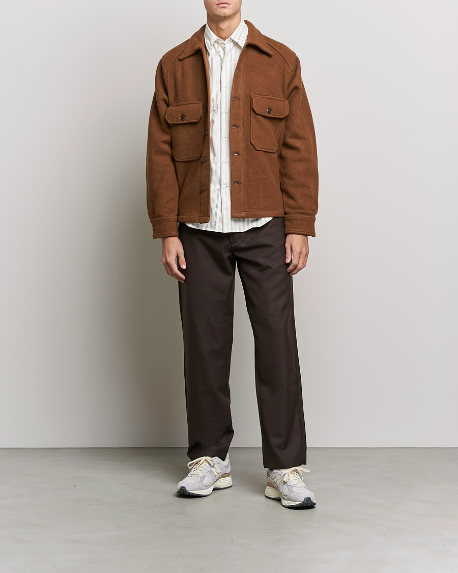Herre | Jakker | Sunflower | Wool Shirt Jacket Brown