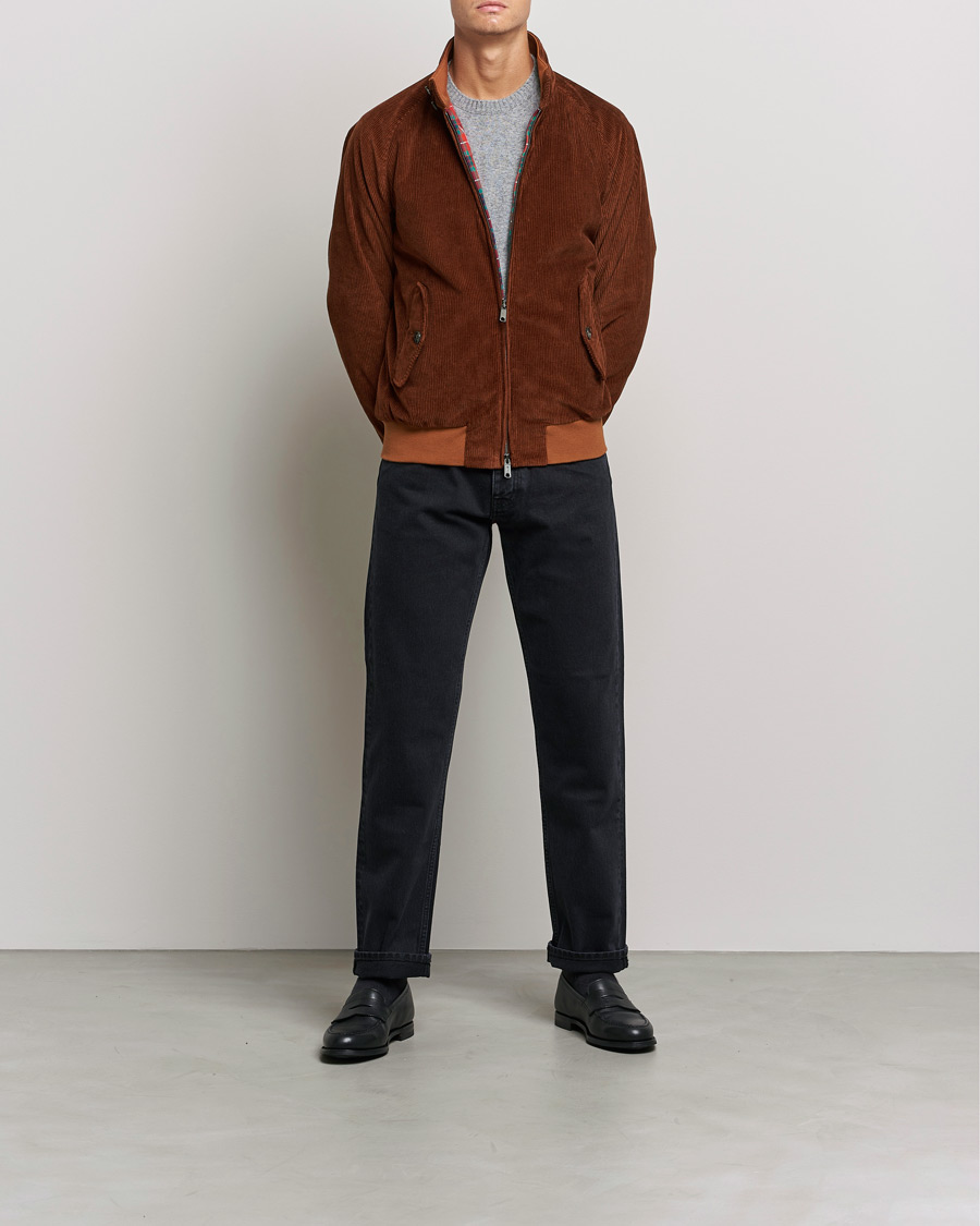 Herre | Jakker | Baracuta | G9 Padded Corduroy Harrington Jacket Cognac