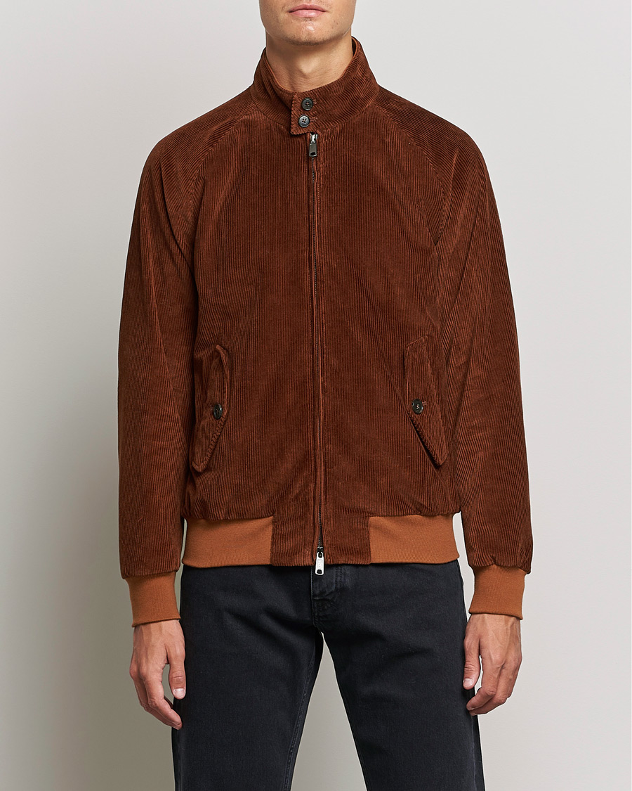 Herre | Jakker | Baracuta | G9 Padded Corduroy Harrington Jacket Cognac