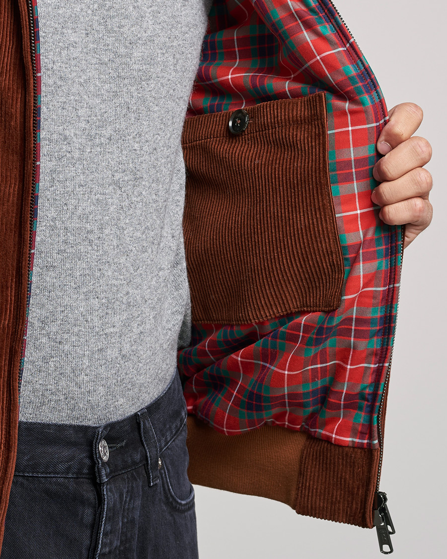 Herre | Jakker | Baracuta | G9 Padded Corduroy Harrington Jacket Cognac