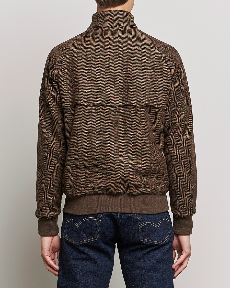 Herre | Jakker | Baracuta | G9 Herringbone Wool Jacket Brown