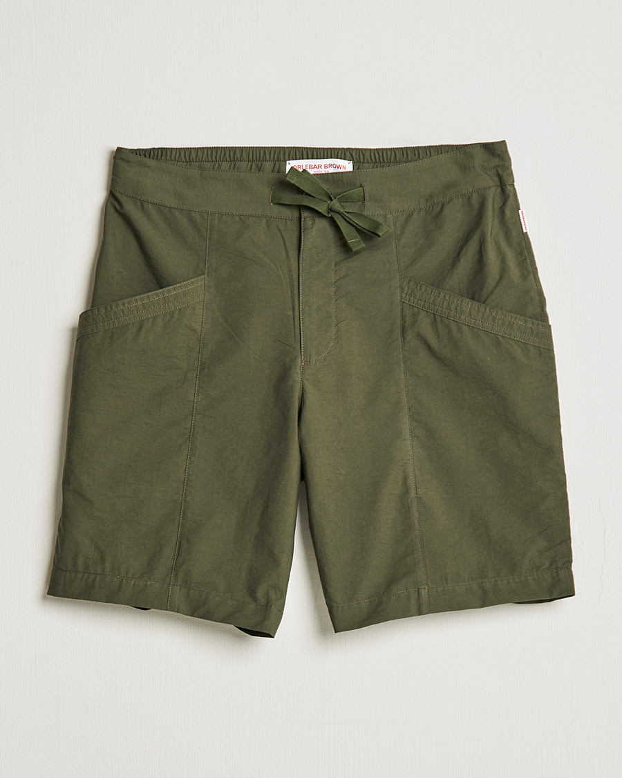 Herre | Shorts | Orlebar Brown | Castner Garment Washed Drawcord Shorts Forest Night