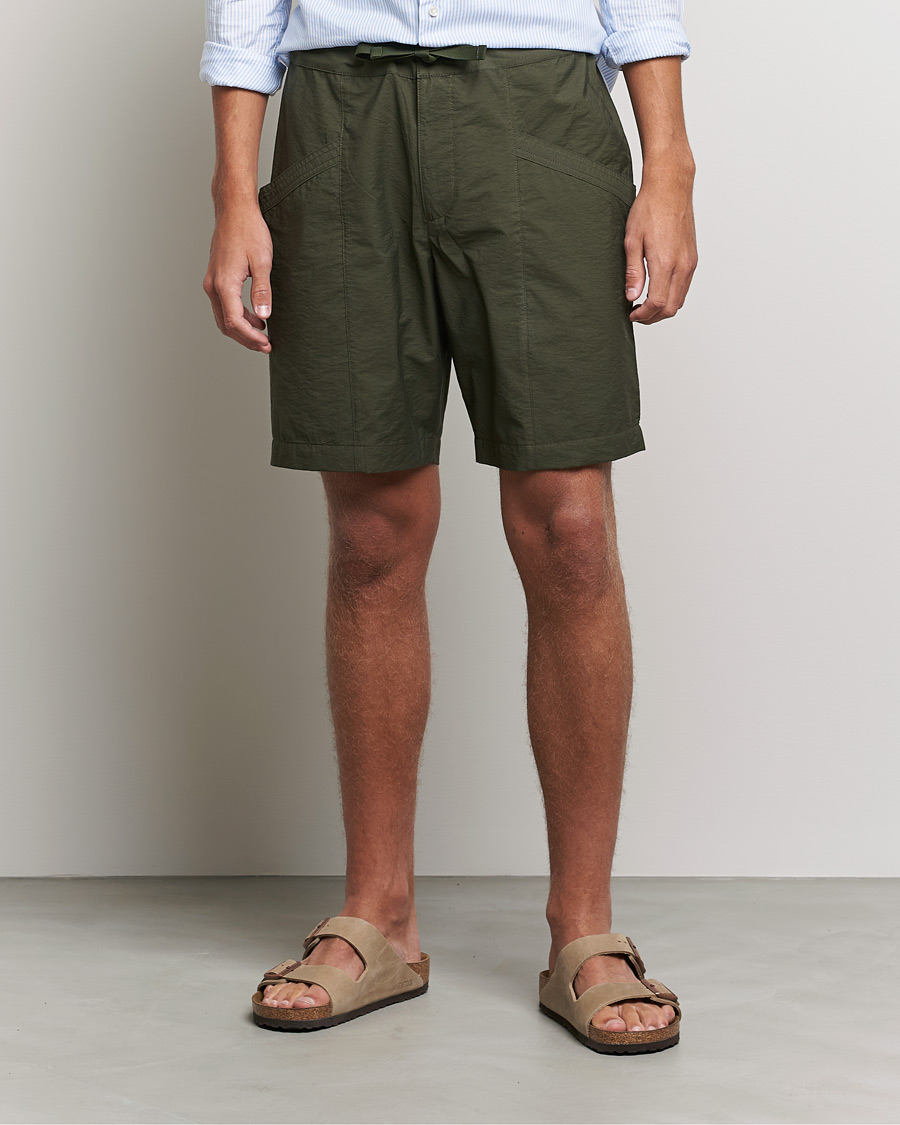 Herre | Shorts | Orlebar Brown | Castner Garment Washed Drawcord Shorts Forest Night