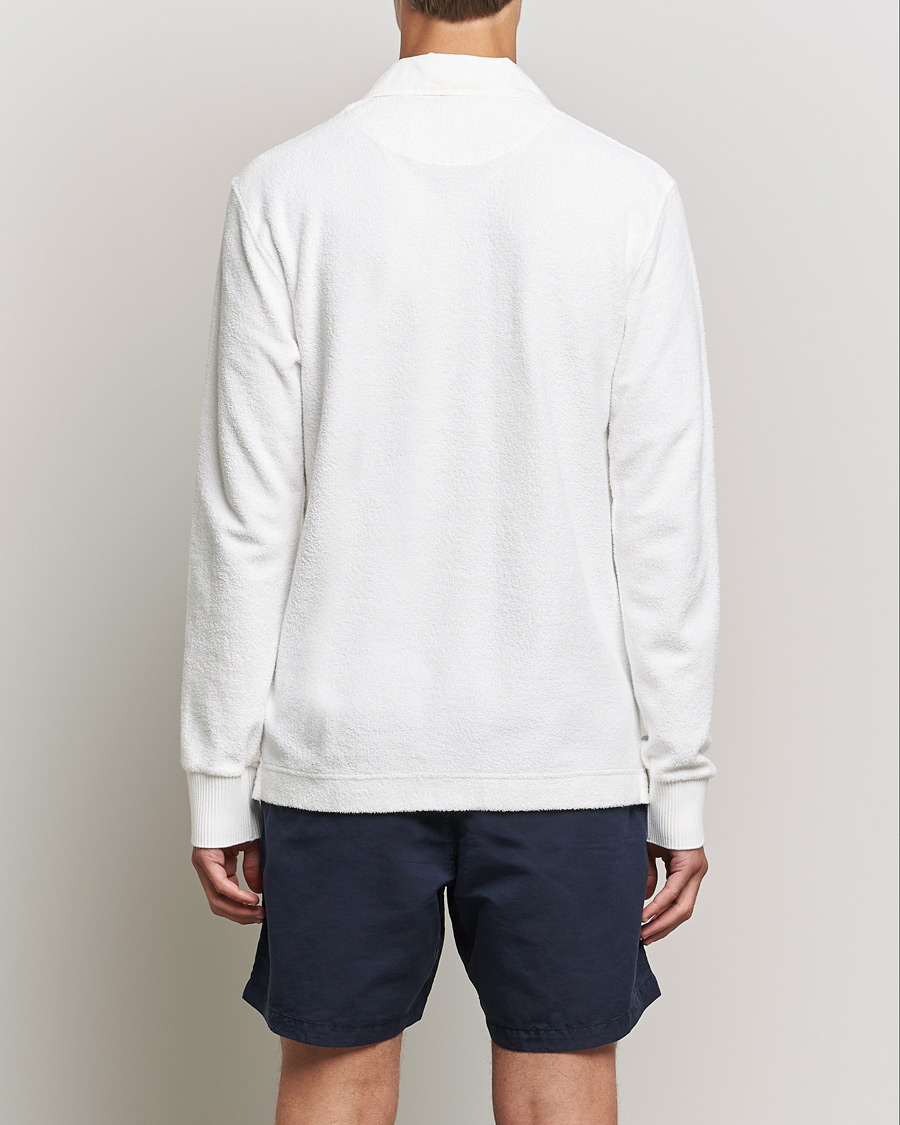 Herre | Gensere | Orlebar Brown | Tasman Garment Dyed Cotton Toweling Polo Cloud
