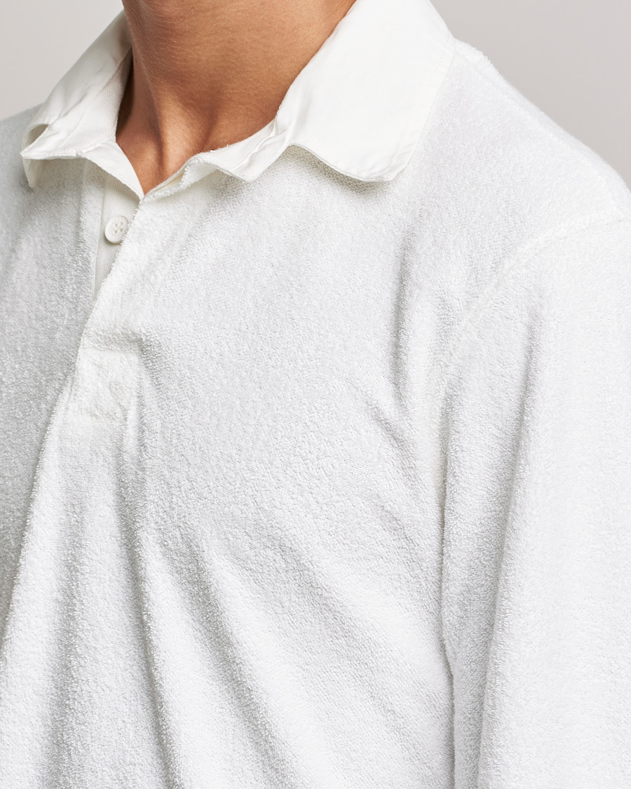 Herre | Pikéer | Orlebar Brown | Tasman Garment Dyed Cotton Toweling Polo Cloud