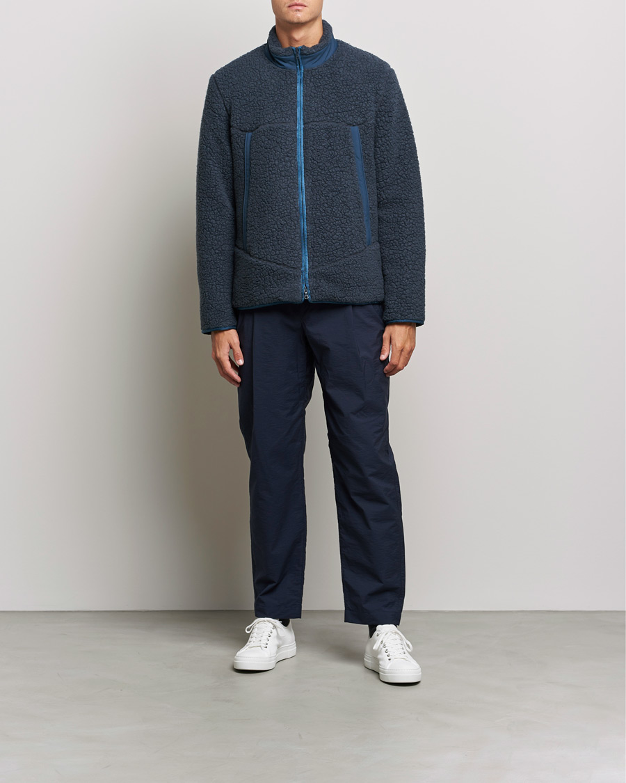 Herre | Gensere | Orlebar Brown | Auster Sherpa Fleece Dark Nocturnal Navy