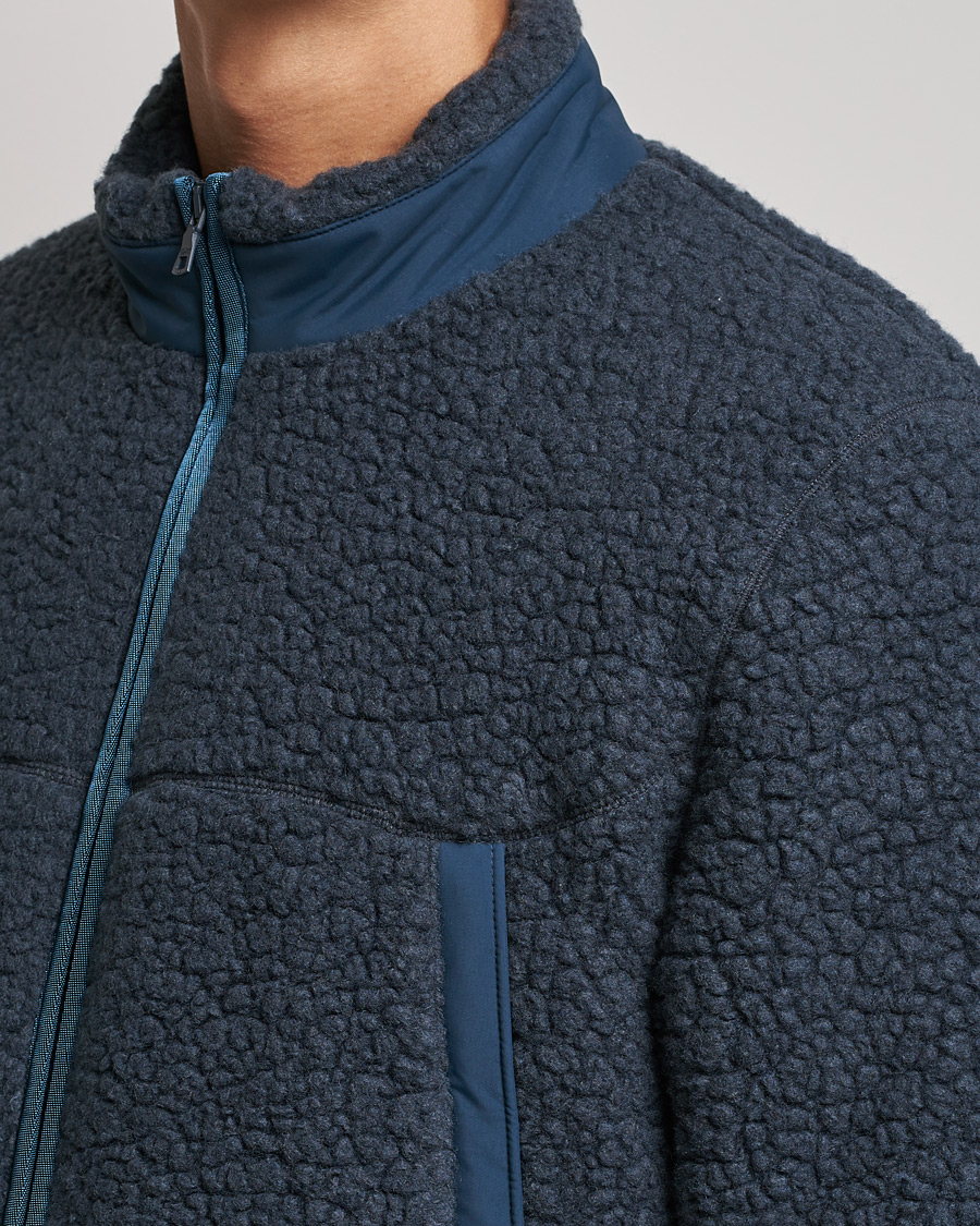 Herre | Gensere | Orlebar Brown | Auster Sherpa Fleece Dark Nocturnal Navy