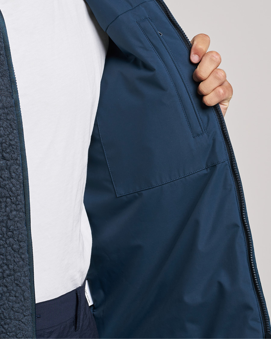 Herre | Gensere | Orlebar Brown | Auster Sherpa Fleece Dark Nocturnal Navy