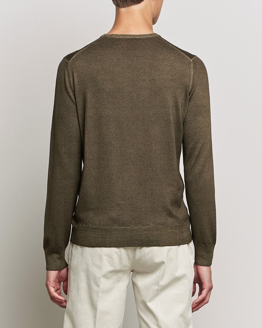 Herre | Gensere | Gran Sasso | Vintage Merino Fashion Fit Crew Neck Pullover Green