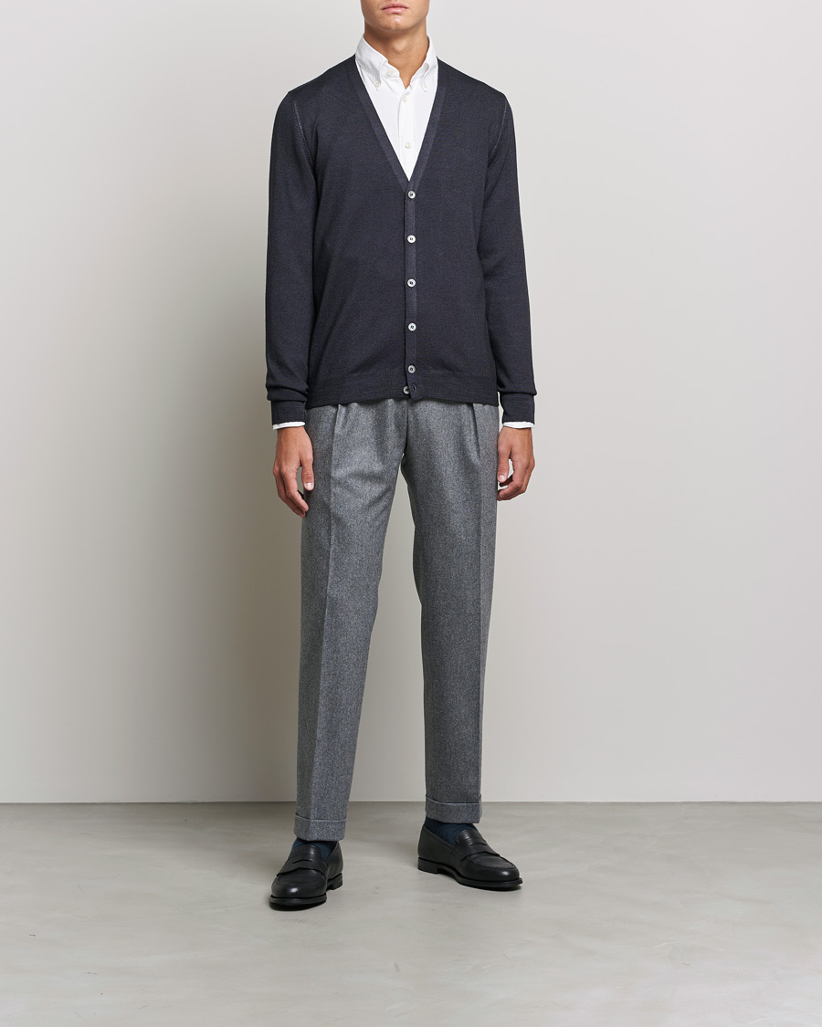 Herre | Gensere | Gran Sasso | Vintage Merino Fashion Fit Cardigan Black