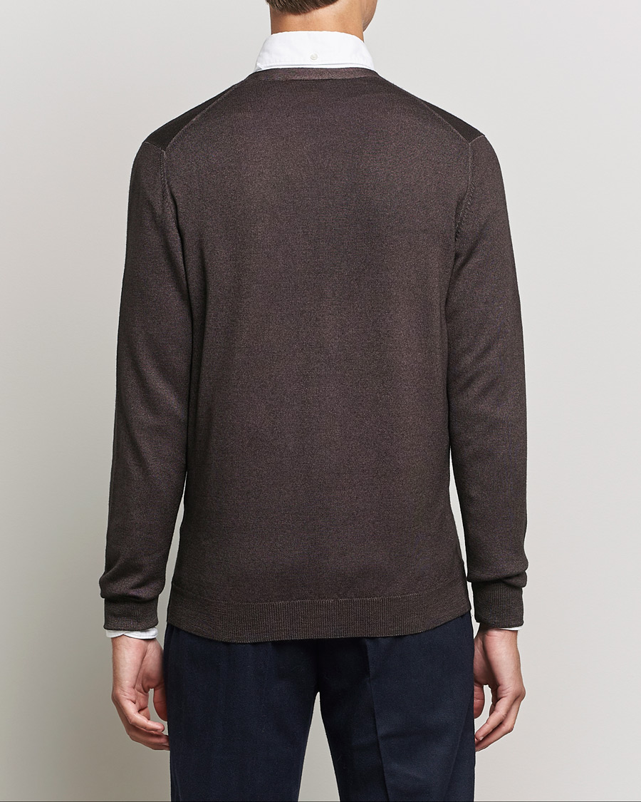 Herre | Gensere | Gran Sasso | Vintage Merino Fashion Fit Cardigan Brown