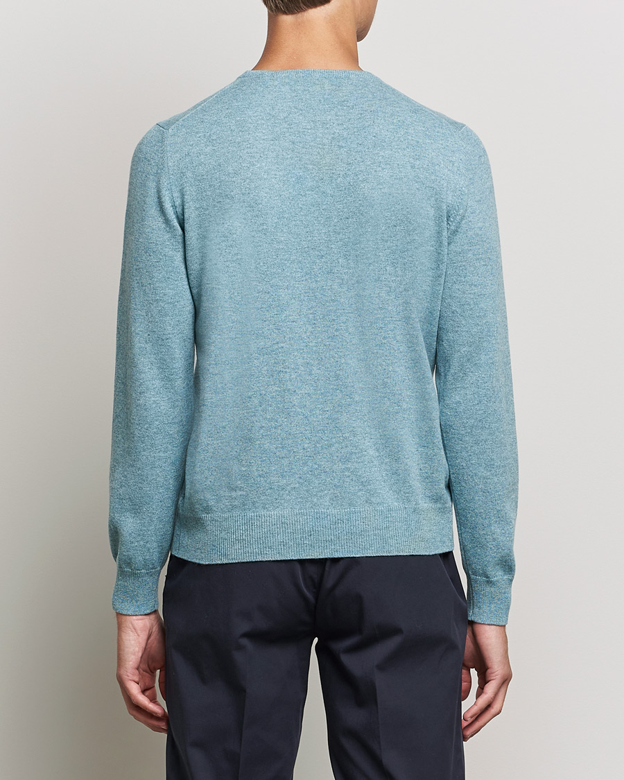 Herre | Gensere | Gran Sasso | Wool/Cashmere Crew Neck Aqua Green