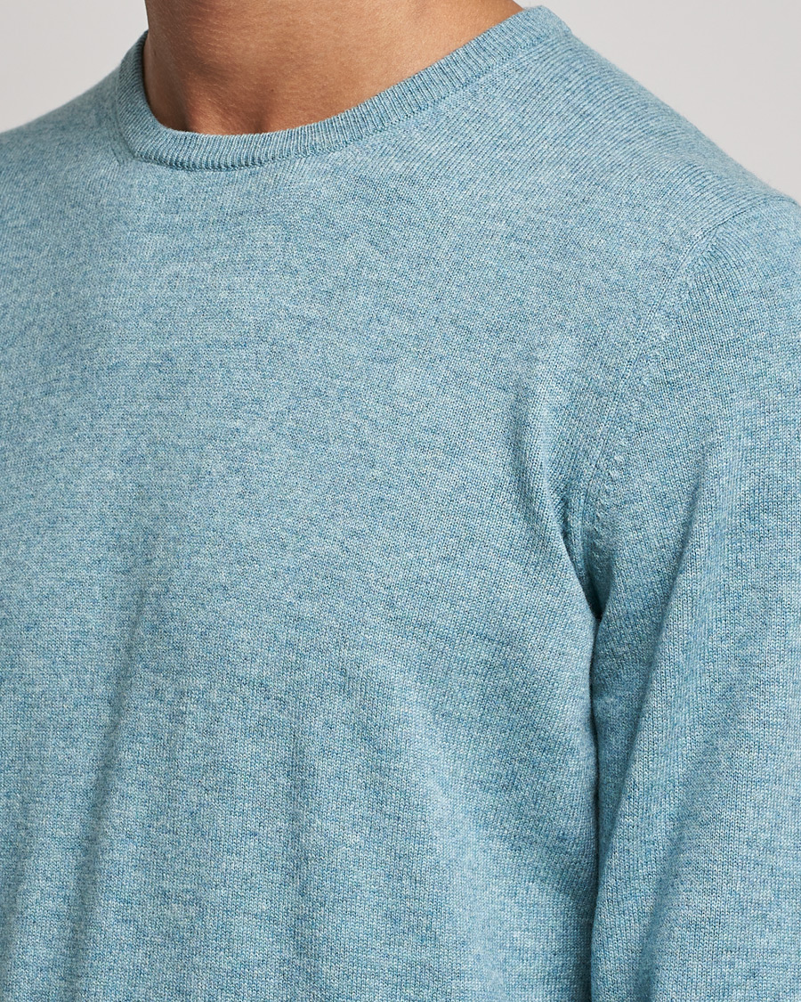 Herre | Gensere | Gran Sasso | Wool/Cashmere Crew Neck Aqua Green
