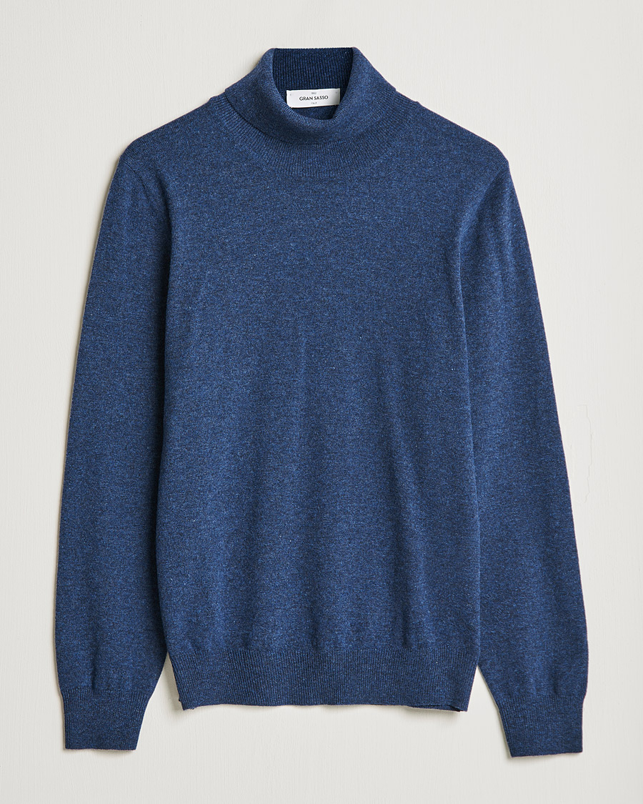 Herre | Gensere | Gran Sasso | Wool/Cashmere Rollneck Navy Melange