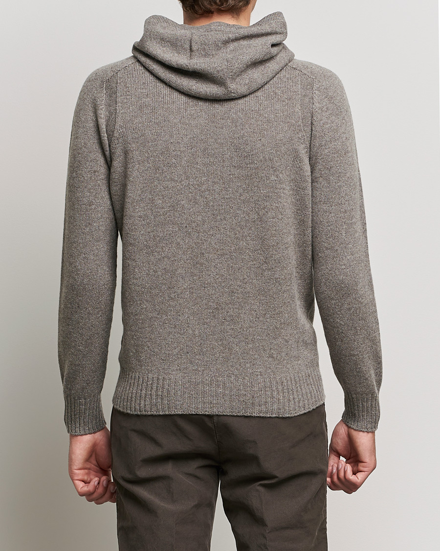 Herre | Gensere | Gran Sasso | Wool Hoodie Taupe Melange