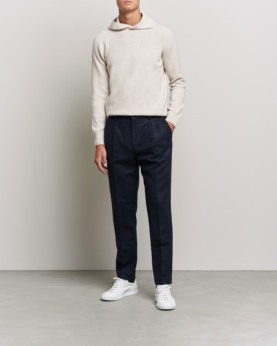 Herre | Gensere | Gran Sasso | Wool Hoodie Off White