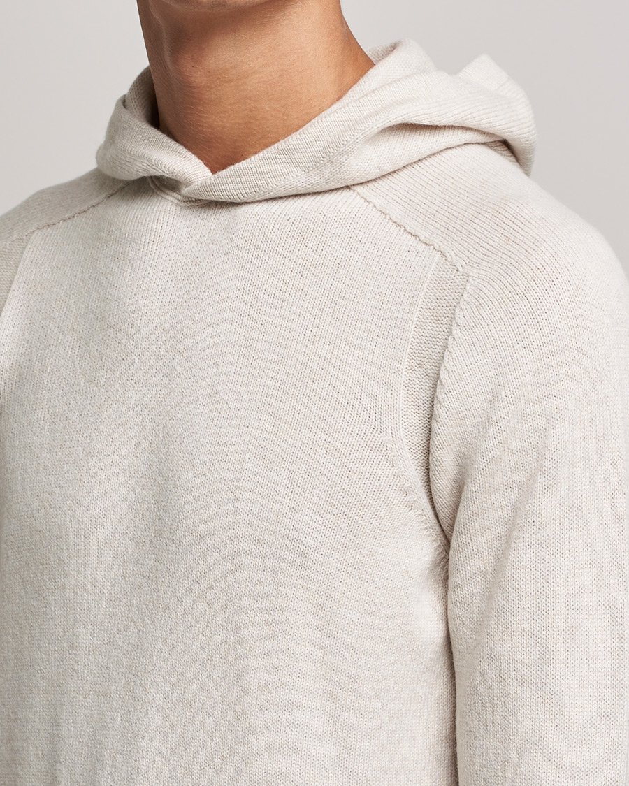 Herre | Gensere | Gran Sasso | Wool Hoodie Off White