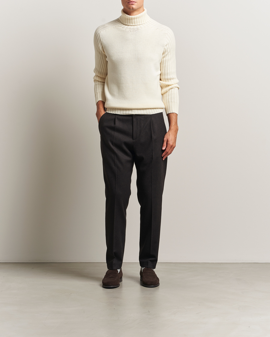 Herre | Gensere | Gran Sasso | Rainwool Rollneck White