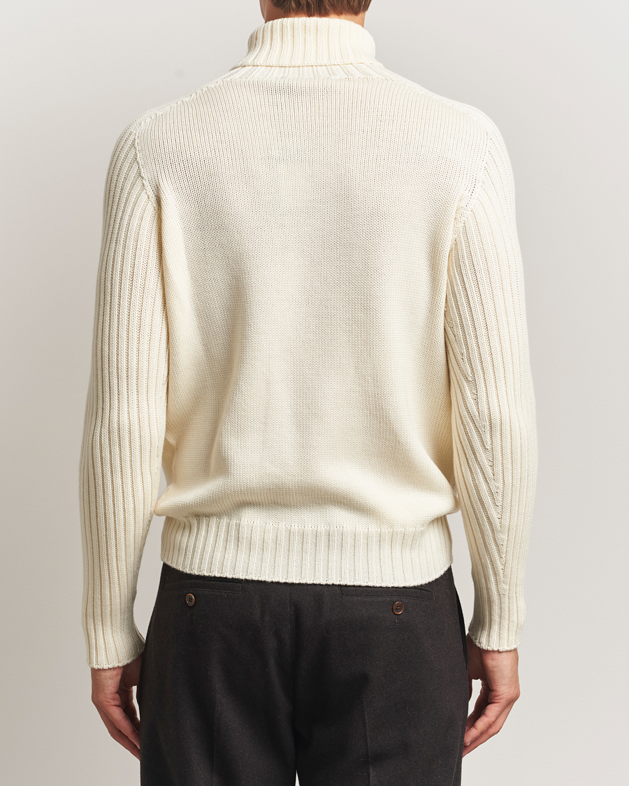 Herre | Gensere | Gran Sasso | Rainwool Rollneck White