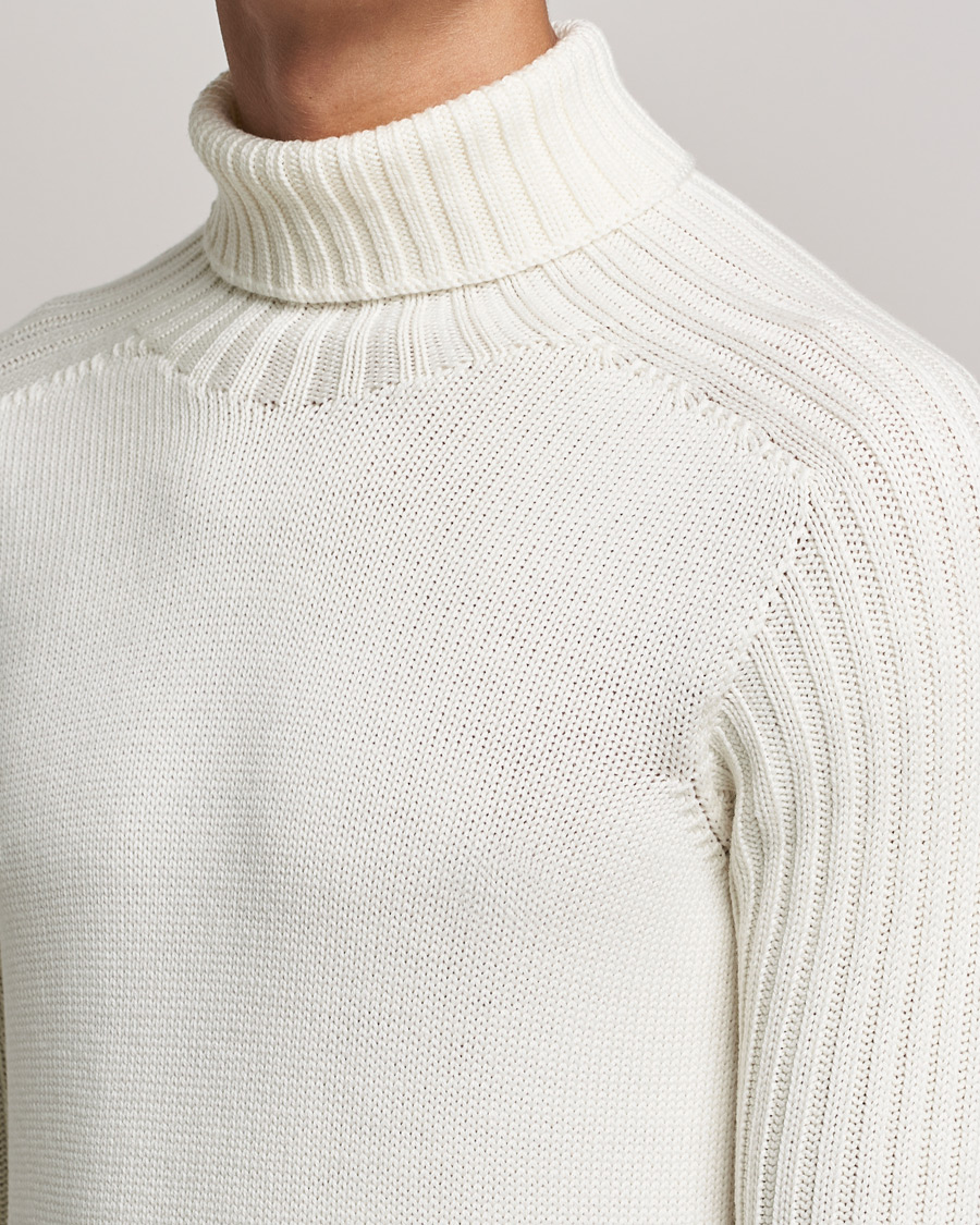 Herre | Gensere | Gran Sasso | Rainwool Rollneck White