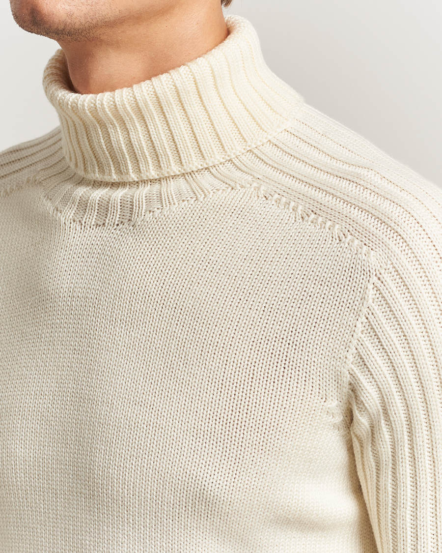 Herre | Gensere | Gran Sasso | Rainwool Rollneck White