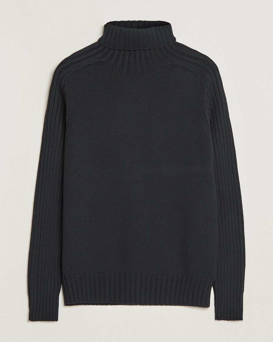 Herre | Gensere | Gran Sasso | Rainwool Rollneck Black