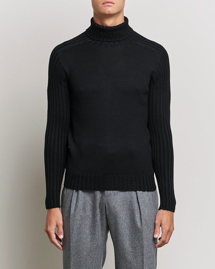 Herre |  | Gran Sasso | Rainwool Rollneck Black