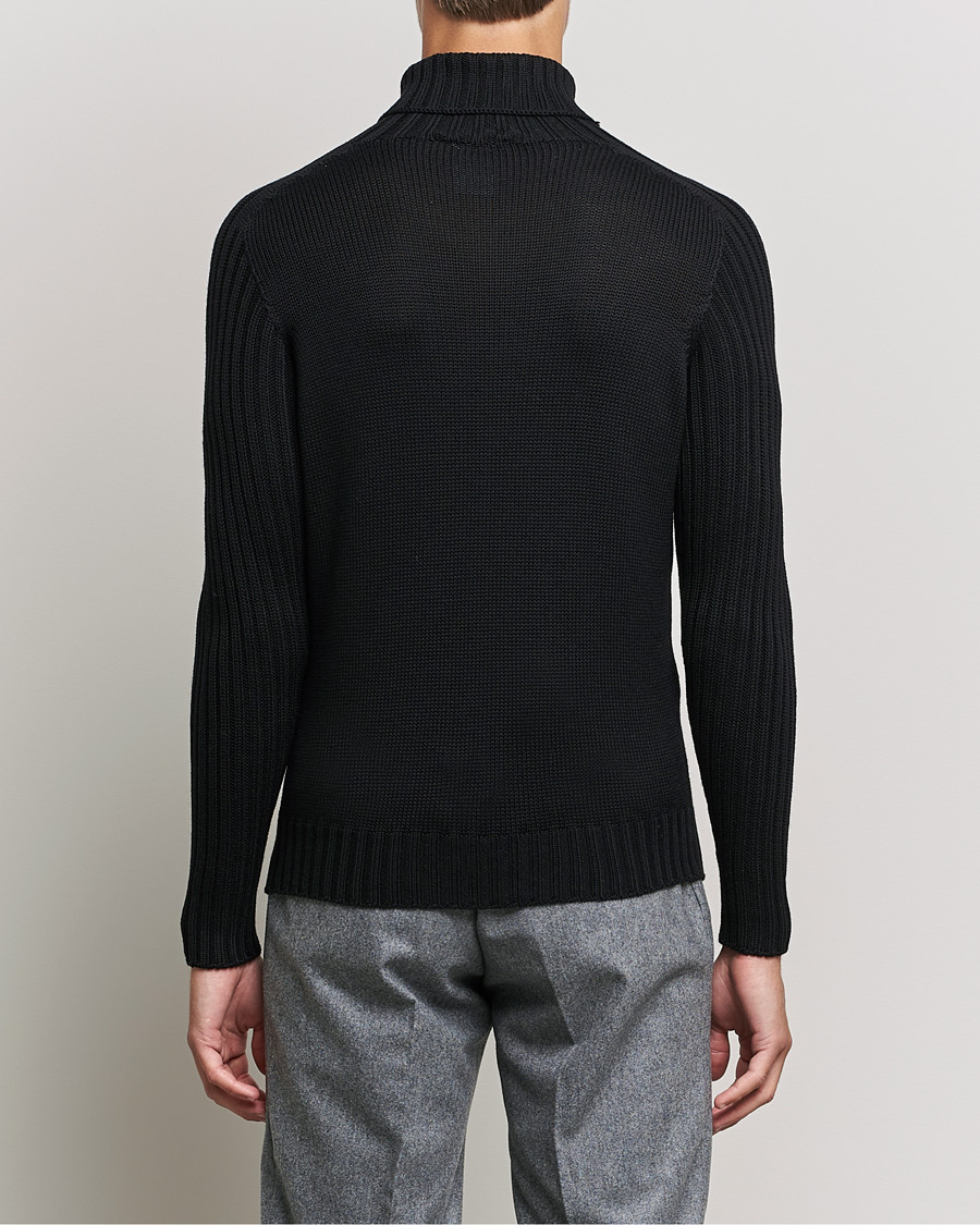 Herre | Gensere | Gran Sasso | Rainwool Rollneck Black