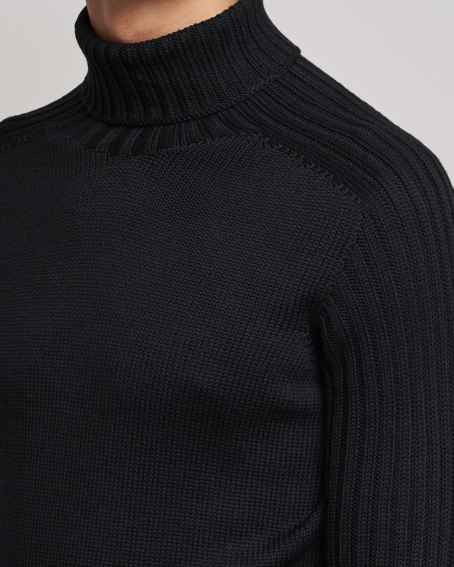 Herre | Gensere | Gran Sasso | Rainwool Rollneck Black