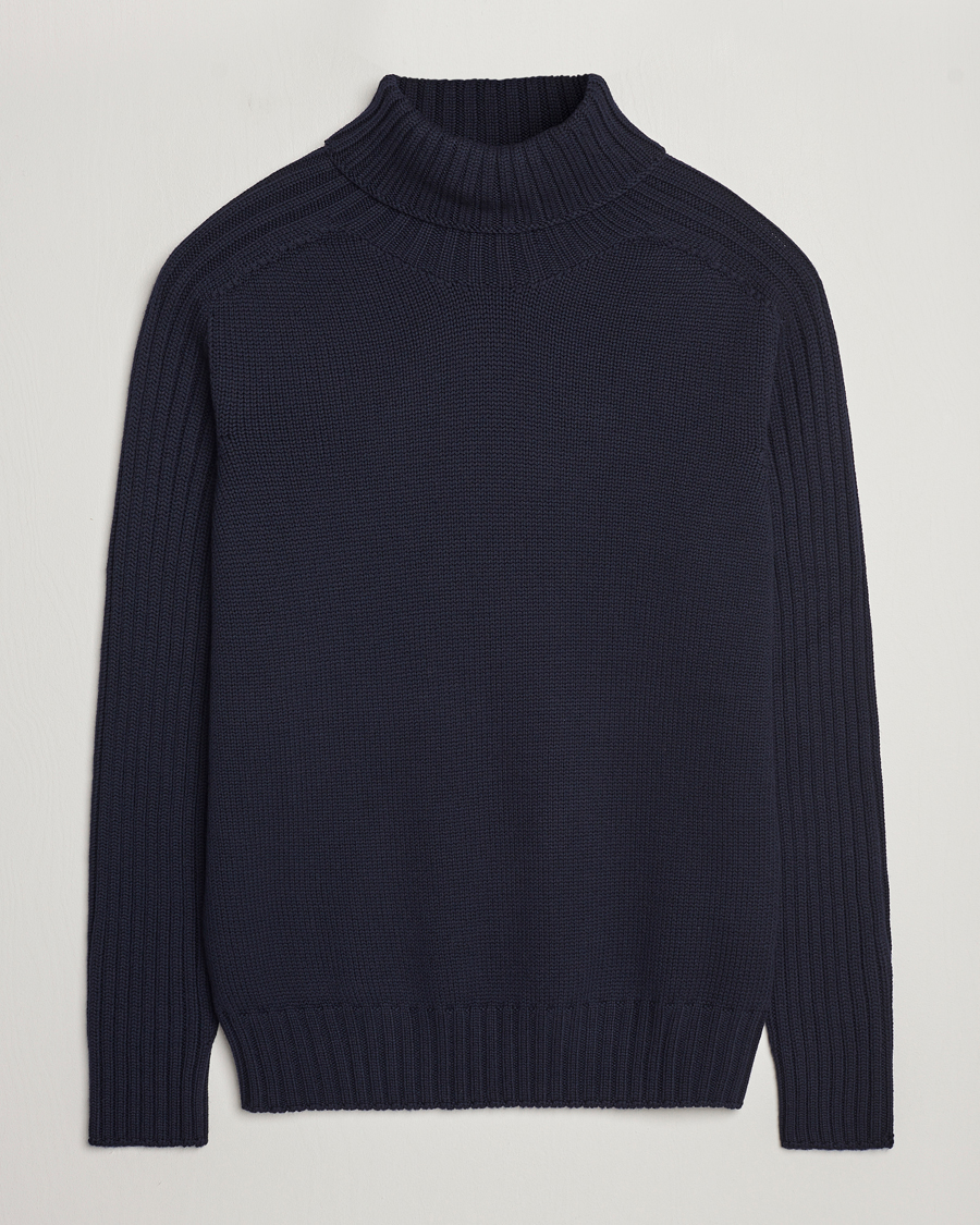Herre | Gensere | Gran Sasso | Rainwool Rollneck Navy