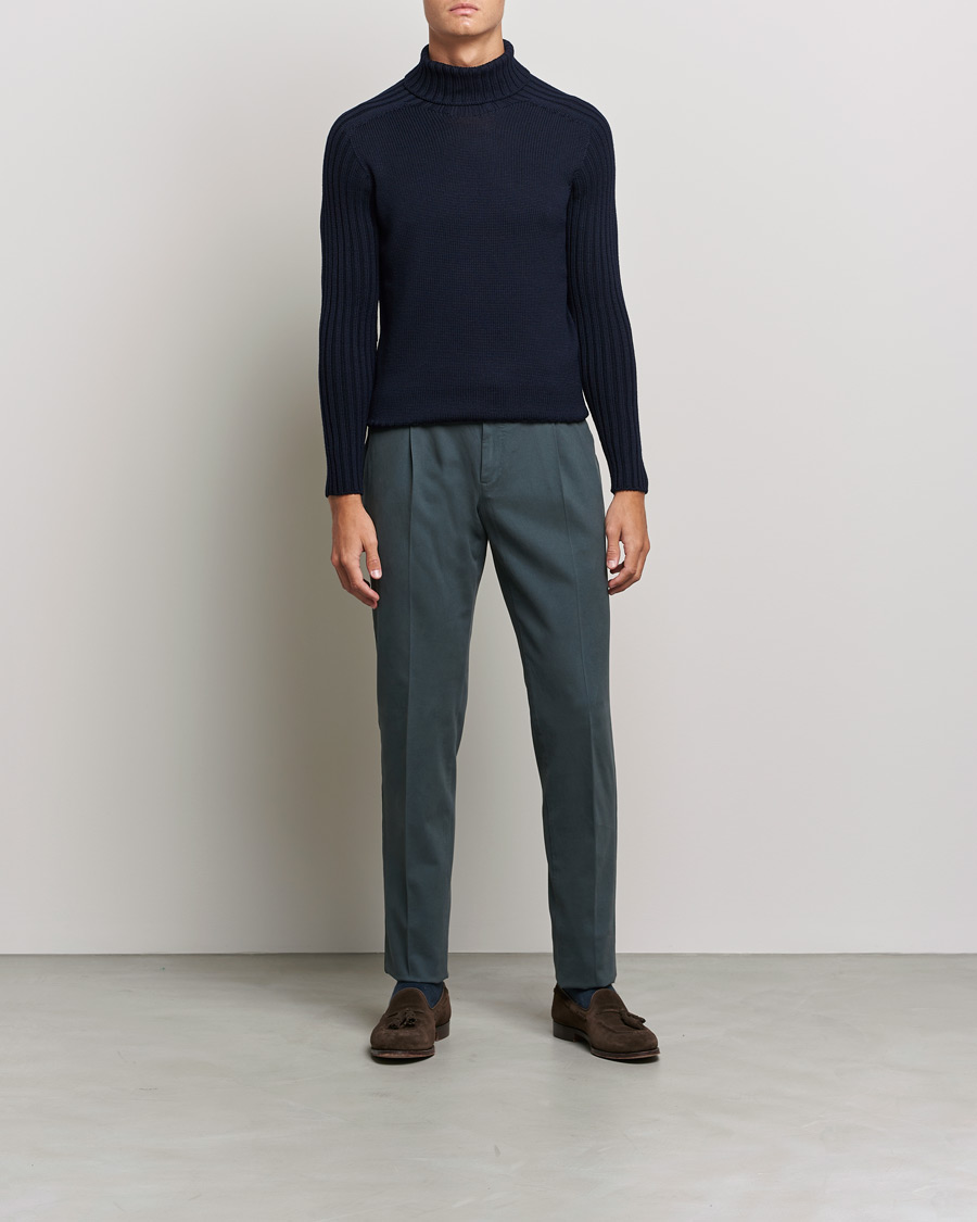 Herre | Gensere | Gran Sasso | Rainwool Rollneck Navy