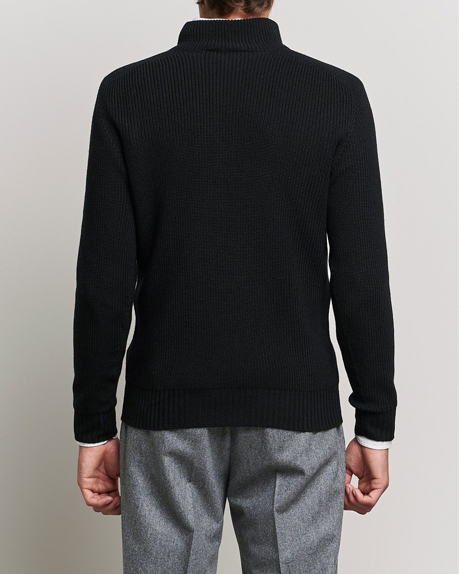 Herre | Gensere | Gran Sasso | Rainwool Half Zip Black