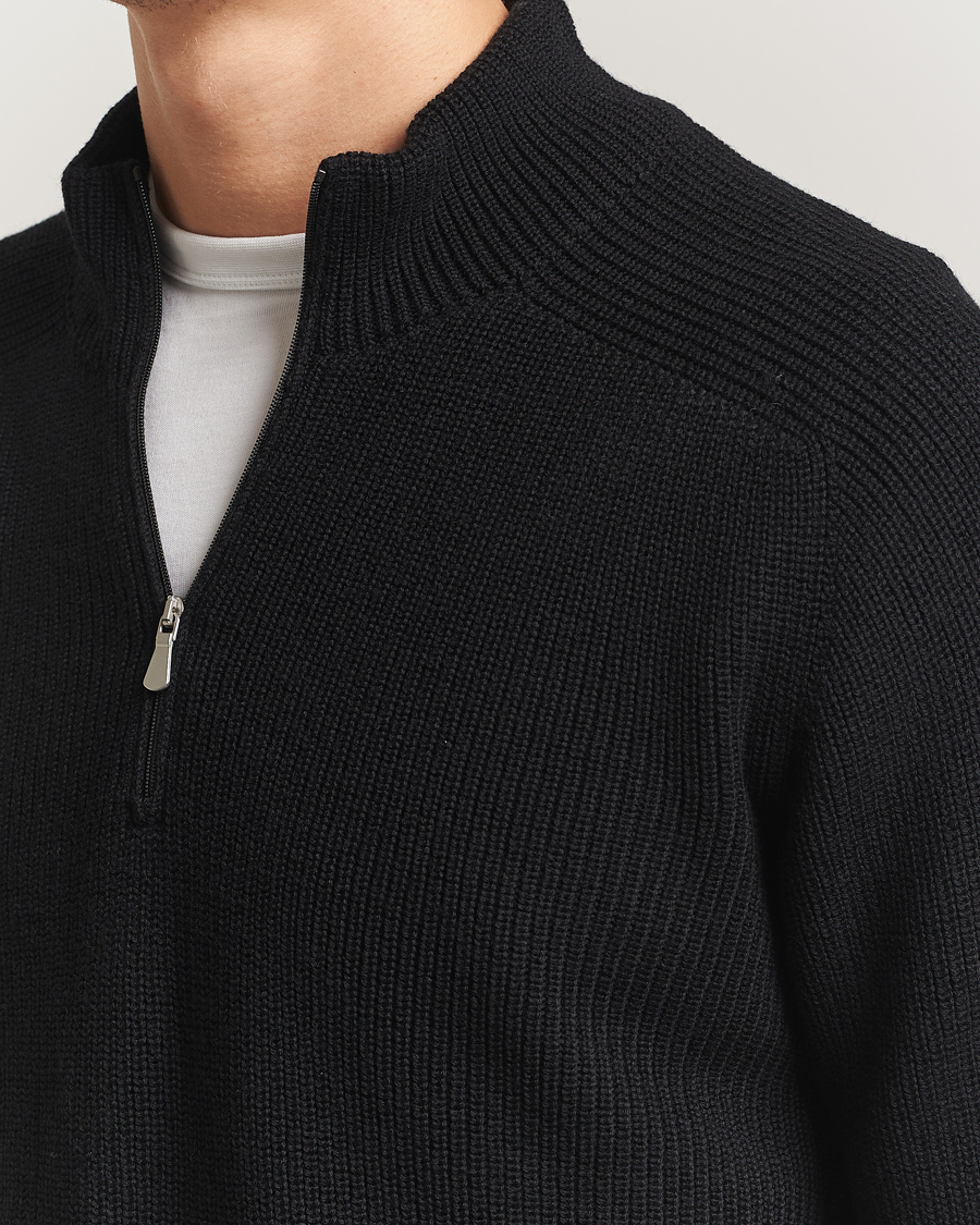 Herre | Gensere | Gran Sasso | Rainwool Half Zip Black